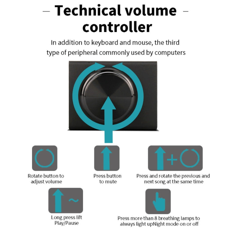 PC Computer Peripherals Mini Switch Wired Volume Adjuster(Black) - USB Sound by buy2fix | Online Shopping UK | buy2fix