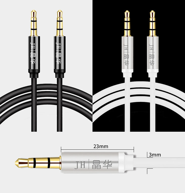 JINGHUA Audio Cable 3.5mm Male To Male AUX Audio Adapter Cable, Size: 2m(3 Knots White) - Video & Audio Cable by JINGHUA | Online Shopping UK | buy2fix