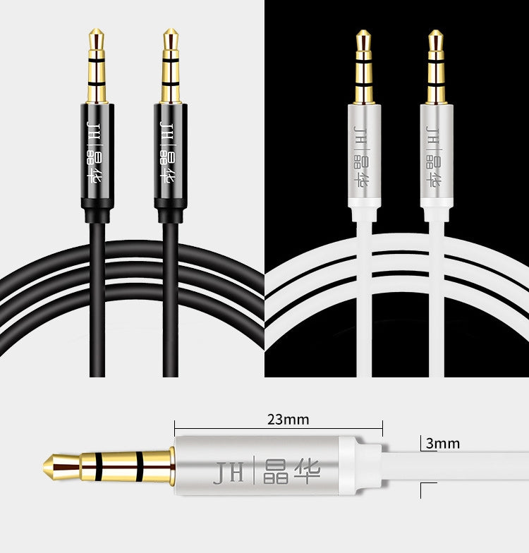 JINGHUA Audio Cable 3.5mm Male To Male AUX Audio Adapter Cable, Size: 1.2m(3 Knots Black) - Video & Audio Cable by JINGHUA | Online Shopping UK | buy2fix