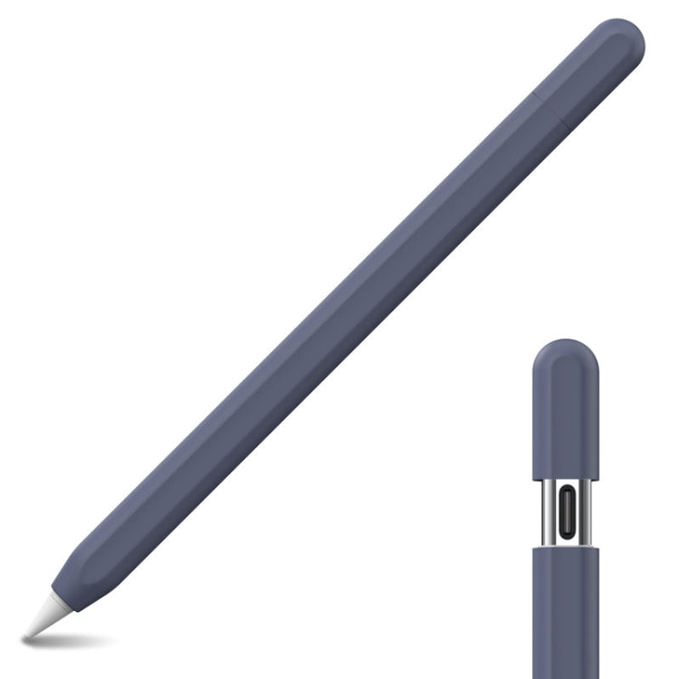 For Apple Pencil (USB-C) AhaStyle PT65-3 Silicone Same Color Protective Case(Midnight Blue) - Pencil Accessories by AhaStyle | Online Shopping UK | buy2fix