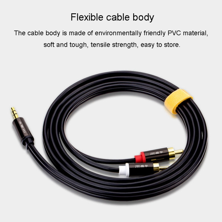 JINGHUA 1 In 2 3.5mm Audio Cable  3.5mm To 2RCA Double Lotus Computer Speaker Cell Phone Plug Cable, Length: 10m - RCA Cable by JINGHUA | Online Shopping UK | buy2fix