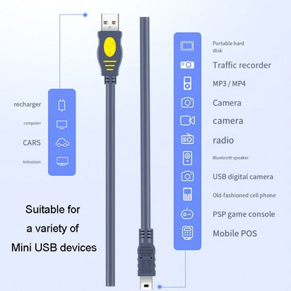 JINGHUA USB2.0 To T-Port Connection Cable MINI5Pin Data Hard Disk Cable, Length: 1.5m - USB Cable by JINGHUA | Online Shopping UK | buy2fix