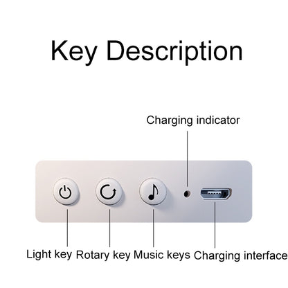 Rotatable Cartoon Atmosphere Projection Lamp Music Night Light, Spec: Music Box Remote Model(Deer) - Projection Lamp by buy2fix | Online Shopping UK | buy2fix