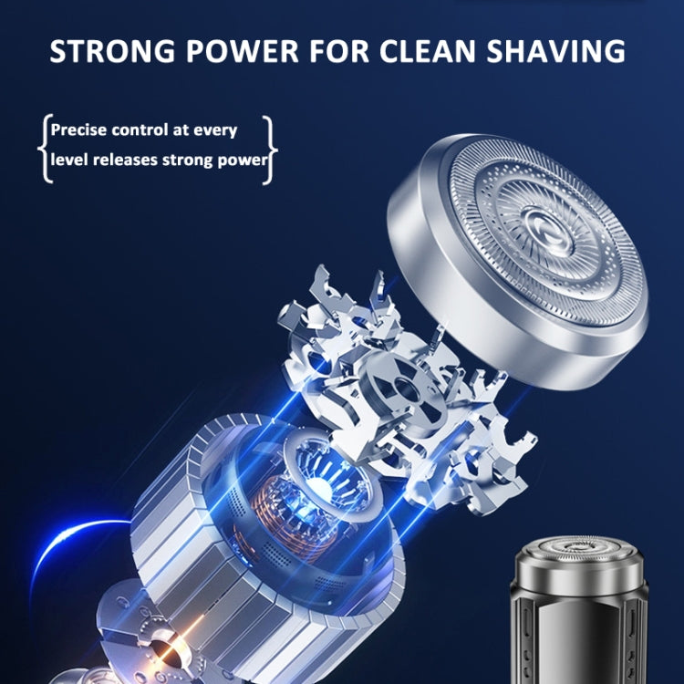 Smart Digital Display Electric Shaver Rechargeable Pocket Razor, Spec: 6 Leaf Knife Head Guncolor - Electric Shavers by buy2fix | Online Shopping UK | buy2fix