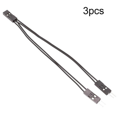 10cm 3pcs DuPont Terminal Wire DuPont 2.54 Connection Cable 2Pin 1 To 2 Wire One Female To Two Males - Others by buy2fix | Online Shopping UK | buy2fix