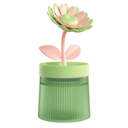 Flower Spray Hhydrating Colorful Atmosphere Light USB Aromatherapy Humidifier, Color: Sunflower Green - Air Purifiers & Accessories by buy2fix | Online Shopping UK | buy2fix