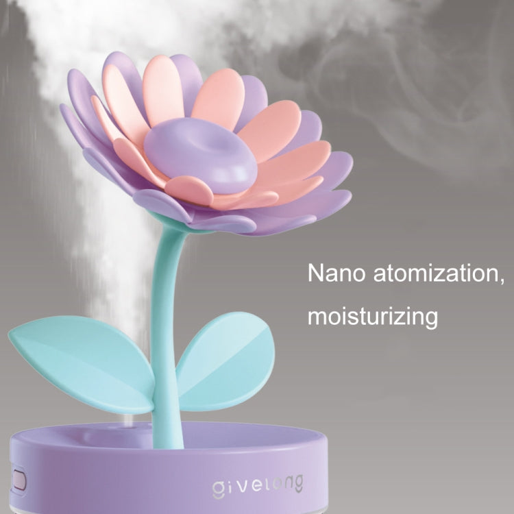 Flower Spray Hhydrating Colorful Atmosphere Light USB Aromatherapy Humidifier, Color: Sunflower Green - Air Purifiers & Accessories by buy2fix | Online Shopping UK | buy2fix