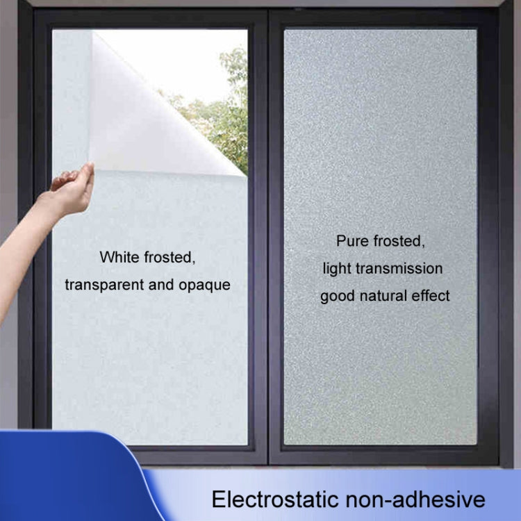 Electrostatic Frosted Anti-Peep Glass Thermal Insulation Window Film, Length: 40cm Wide/Meter(Glue-free Pure Matte) - Door & Window Films by buy2fix | Online Shopping UK | buy2fix