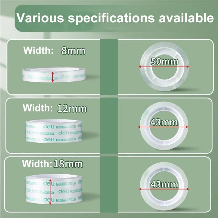 12 Rolls Width 1.2cm x Length 27.3m Deli Small High Viscosity Office Transparent Tape Student Stationery Tape - Tape & Solid glue by Deli | Online Shopping UK | buy2fix