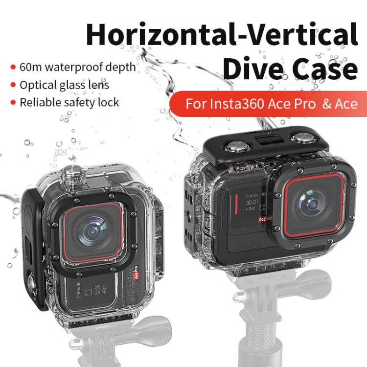 For Insta360 Ace Pro aMagisn Horizontal and Vertical Shooting Dive Shell 60m Waterproof Shell Accessories - Case & Bags by aMagisn | Online Shopping UK | buy2fix