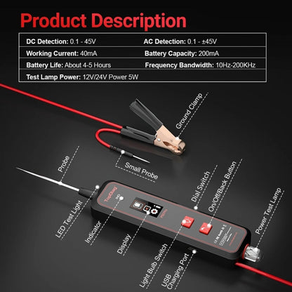 JDiag Mini Circuit Tester AC/DC Detection Multi-function Oscilloscope(P50 Pro) - Electronic Test by JDiag | Online Shopping UK | buy2fix