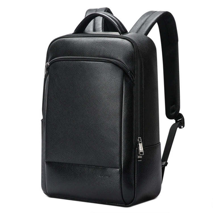 Bopai 61-123311 Large-Capacity First-Layer Cowhide Business Laptop Backpack(Black) - Backpack by Bopai | Online Shopping UK | buy2fix