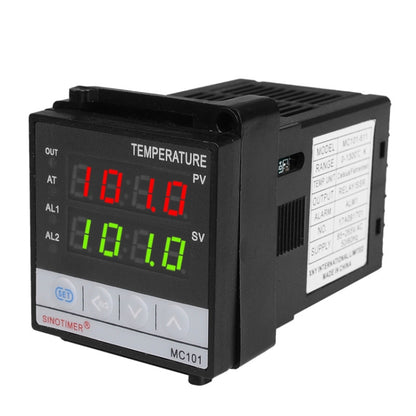 SINOTIMER MC101 Universal Input Short Case PID Intelligent Temperature Controller Meter Heating Cooling Relay SSR Solid State Output - Thermostat & Thermometer by SINOTIMER | Online Shopping UK | buy2fix