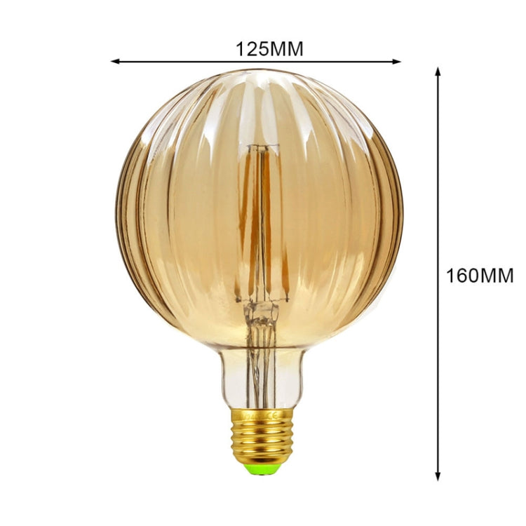 E27 Screw Port LED Vintage Light Shaped Decorative Illumination Bulb, Style: G125 Watermelon Gold(220V 4W 2700K) - LED Blubs & Tubes by buy2fix | Online Shopping UK | buy2fix