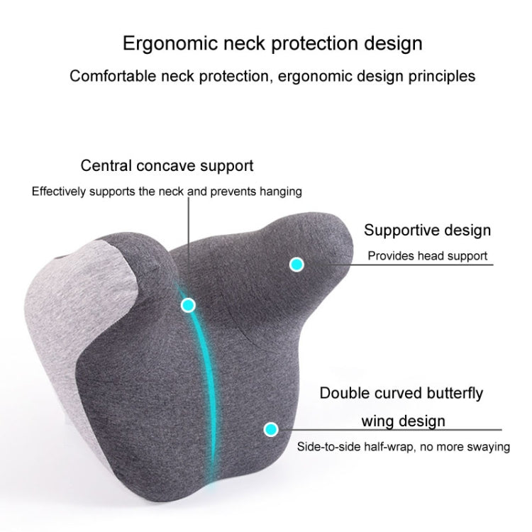 Car Headrest Memory Foam Neck Support Pillow Car Seat Cervical Cushion(Grey) - Seat Accessories by buy2fix | Online Shopping UK | buy2fix