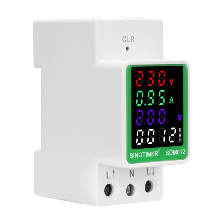 SINOTIMER DIN Rail AC Digital Display Current Voltage Power Electricity Multi-Function Tester, Model: SDM012-1 - Current & Voltage Tester by SINOTIMER | Online Shopping UK | buy2fix