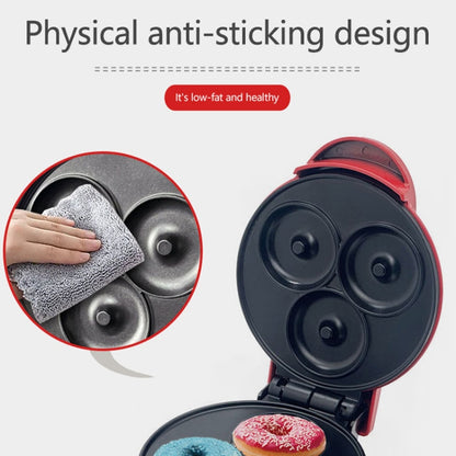 350W Mini Donut Maker Machine Can Make 3 Doughnuts  110V US Plug(Red) - Electric Skillets by buy2fix | Online Shopping UK | buy2fix