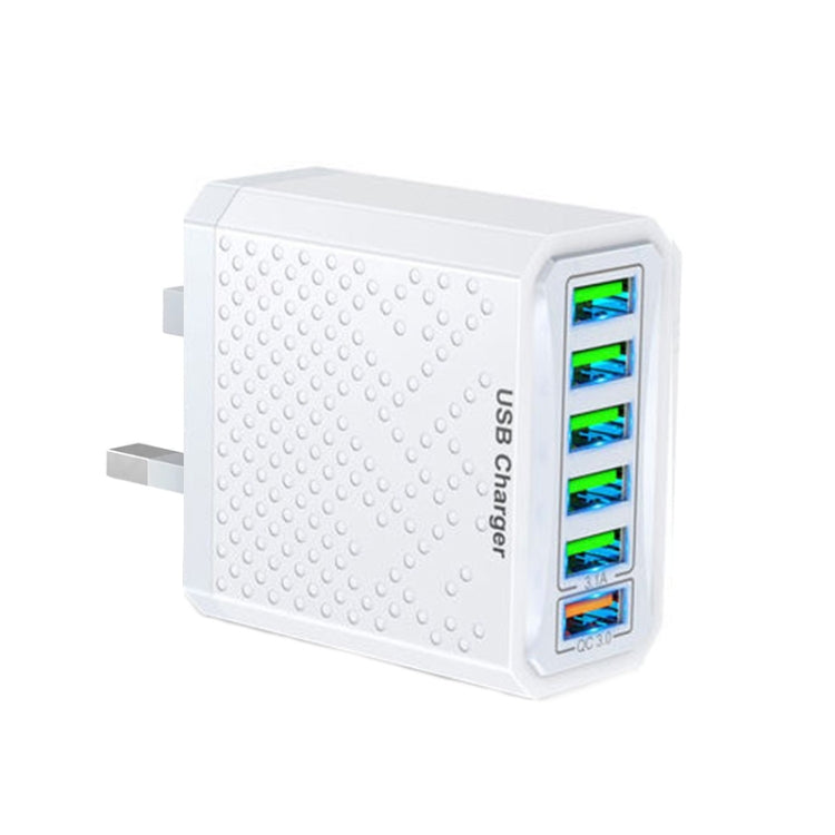 6-Ports Multifunctional Quick Charging USB Travel Charger Power Adapter, Model: White UK Plug - USB Charger by buy2fix | Online Shopping UK | buy2fix