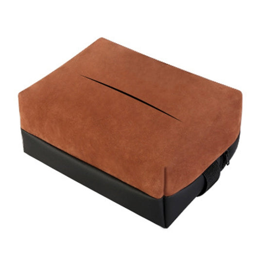 Auto Tissue Box Cover Car Center Console Armrest Box Tissue Holder(Brown) - Tissue Boxes by buy2fix | Online Shopping UK | buy2fix