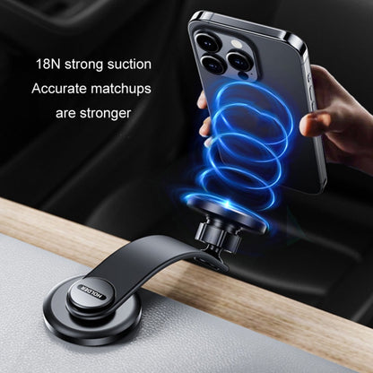 JIAGU Car Suction Cup Type Magsafe Mobile Phone Bracket Telescopic Instrument Panel Car Navigation Rack(Black) - Car Holders by JIAGU | Online Shopping UK | buy2fix