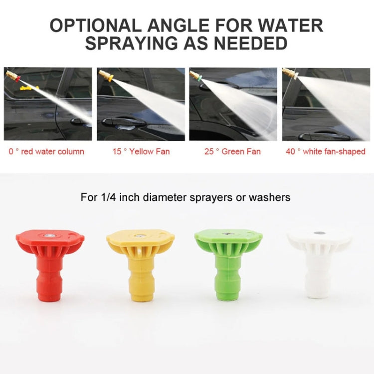 High-pressure Car Washer Nozzle Fan-shaped 1/4 Quick Plug Connector Water Rifle Parts, Specification: 0 Degree (1.1 Nozzle) - Car Washer & Accessories by buy2fix | Online Shopping UK | buy2fix