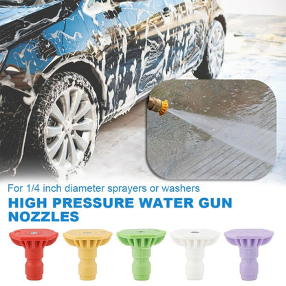High-pressure Car Washer Nozzle Fan-shaped 1/4 Quick Plug Connector Water Rifle Parts, Specification: 15 Degree (1.6 Nozzle) - Car Washer & Accessories by buy2fix | Online Shopping UK | buy2fix