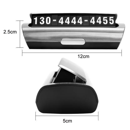 Hidden Luminous Temporary Parking Sign With Car Number, Color: Pure Black - Parking Card by buy2fix | Online Shopping UK | buy2fix