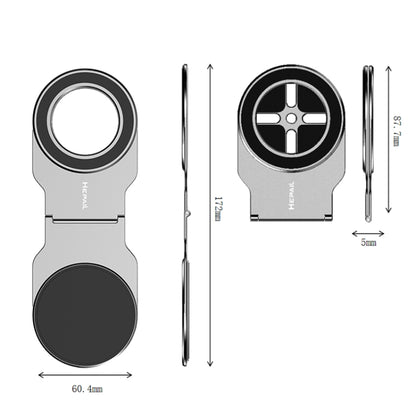 HEPAIL MS02 MagSafe Same Screen Phone Holder Aluminum Alloy Expanding Same Screen Side Shrinking Magnetic Holder(Silver) - Desktop Holder by HEPAIL | Online Shopping UK | buy2fix