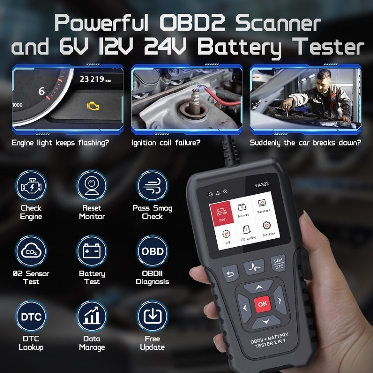 OBDResource 2 in 1 Engine Fault Code Battery Internal Resistance Multi-function Detector - Code Readers & Scan Tools by OBDResource | Online Shopping UK | buy2fix