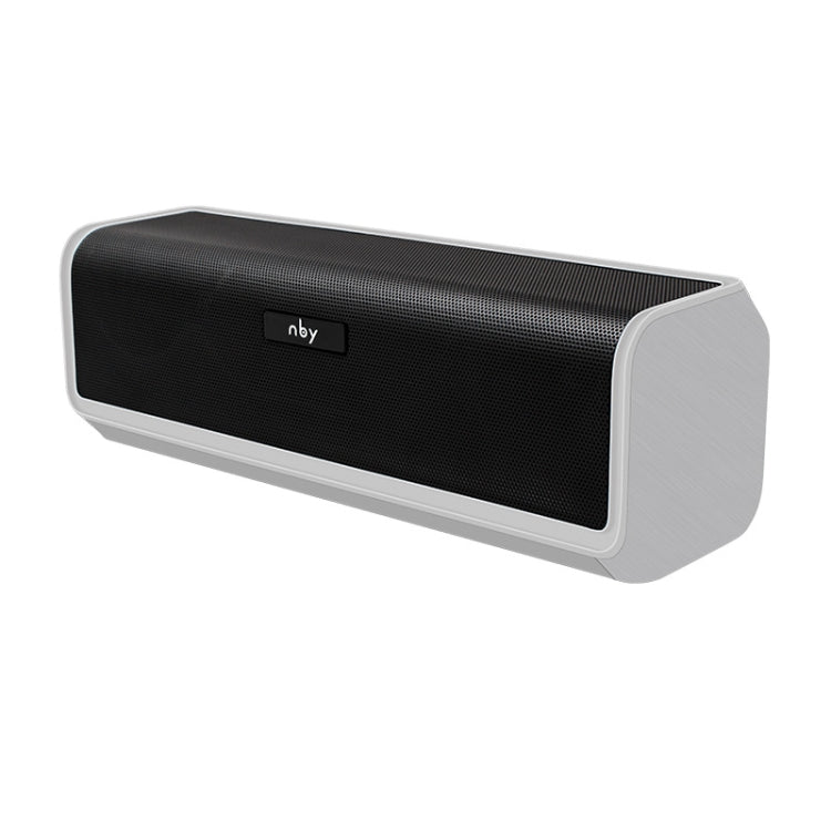 NBY 6690 TWS Couplet FM Multifunctional Desktop Plug-in Card Bluetooth Speaker(Silver) - Desktop Speaker by NBY | Online Shopping UK | buy2fix