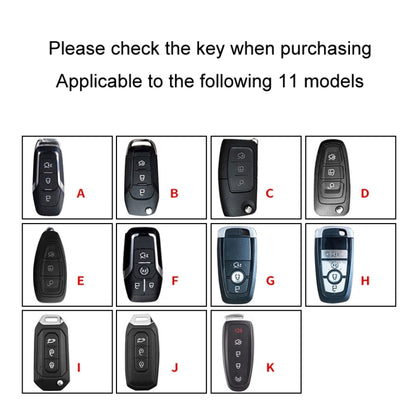 For Ford Car Key Cover Keychain Anti-lost Number Plate, Style: C - Car Key Cases by buy2fix | Online Shopping UK | buy2fix