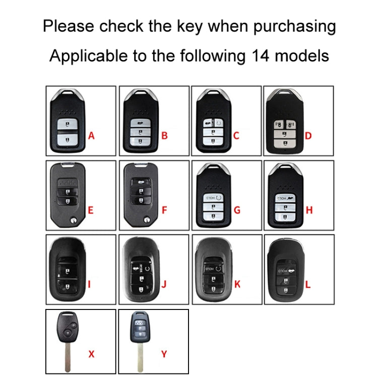 For Honda Car Key Cover Multifunctional Keychain Anti-lost Number Plate, Style: X - Car Key Cases by buy2fix | Online Shopping UK | buy2fix