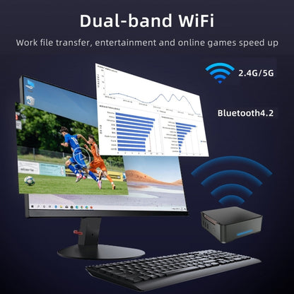 GK3Plus N100 8G+128G EU Plug 12th Intel Alderlake Dual HDMI+VGA Triple Display 4K HD Pocket Mini PC - Windows Mini PCs by buy2fix | Online Shopping UK | buy2fix