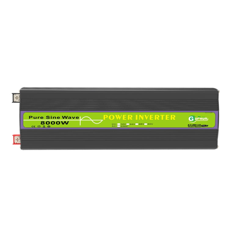 Gurxun 12V-220V 8000W Pure Sine Wave Inverter Car Single Digital Display Voltage Converter - Pure Sine Wave by Gurxun | Online Shopping UK | buy2fix