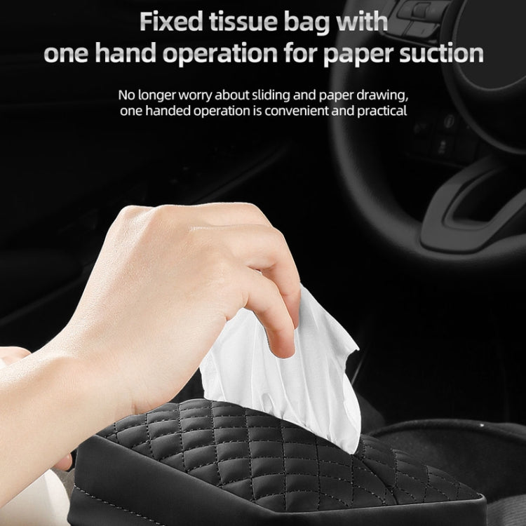 Car Sun Visor Armrest Box Back Hanging Tissue Box(Brown) - Tissue Boxes by buy2fix | Online Shopping UK | buy2fix