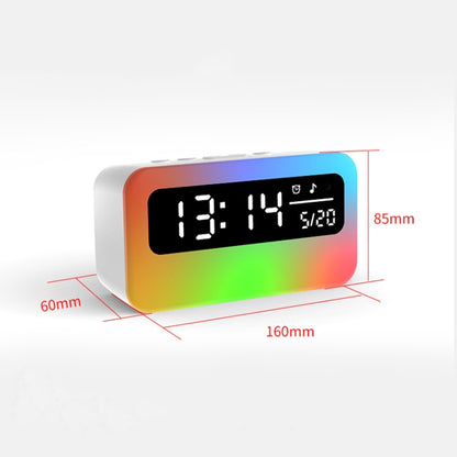 JSK-L30 Bluetooth Speaker Atmosphere Alarm Clock Regularly Wake Up APP Smart Home Charging Night Light(White) - Alarm Clocks by buy2fix | Online Shopping UK | buy2fix