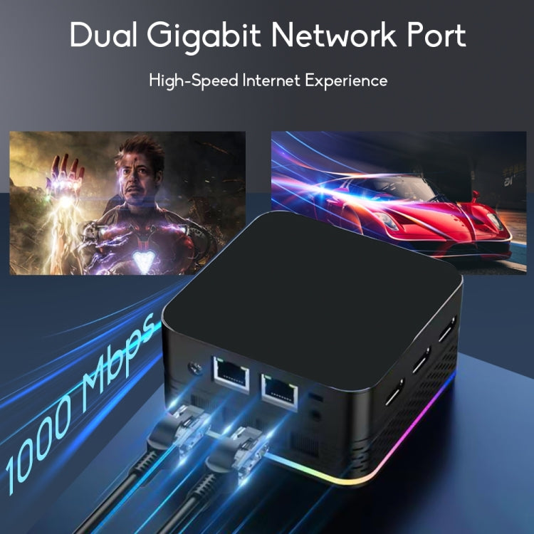 T9 Plus N100 DDR5 8G+0G UK Plug 12th Alder Lake Dual Gigabit LAN+3 HDMI 4K HD Pocket Mini PC - Windows Mini PCs by buy2fix | Online Shopping UK | buy2fix