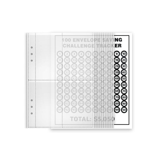 25sheets /Set A5 6 Holes Save Money Challenge Envelopes Replacement Inner Page, Spec: Set 4 - Notebooks by buy2fix | Online Shopping UK | buy2fix