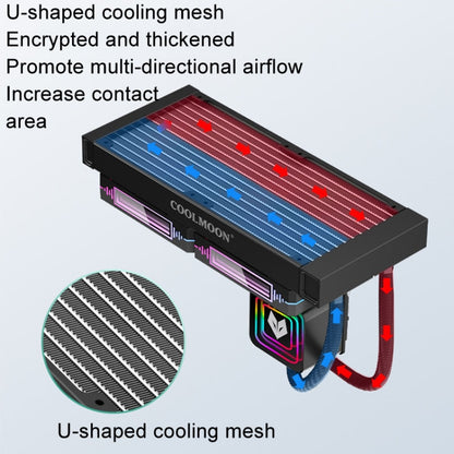 COOLMOON Glacier 240 Water Cooling Radiator Desktop ARGB Multi-Platform Integrated Lens CPU Water Cooling Fan, Color: Black - Fan Cooling by COOLMOON | Online Shopping UK | buy2fix