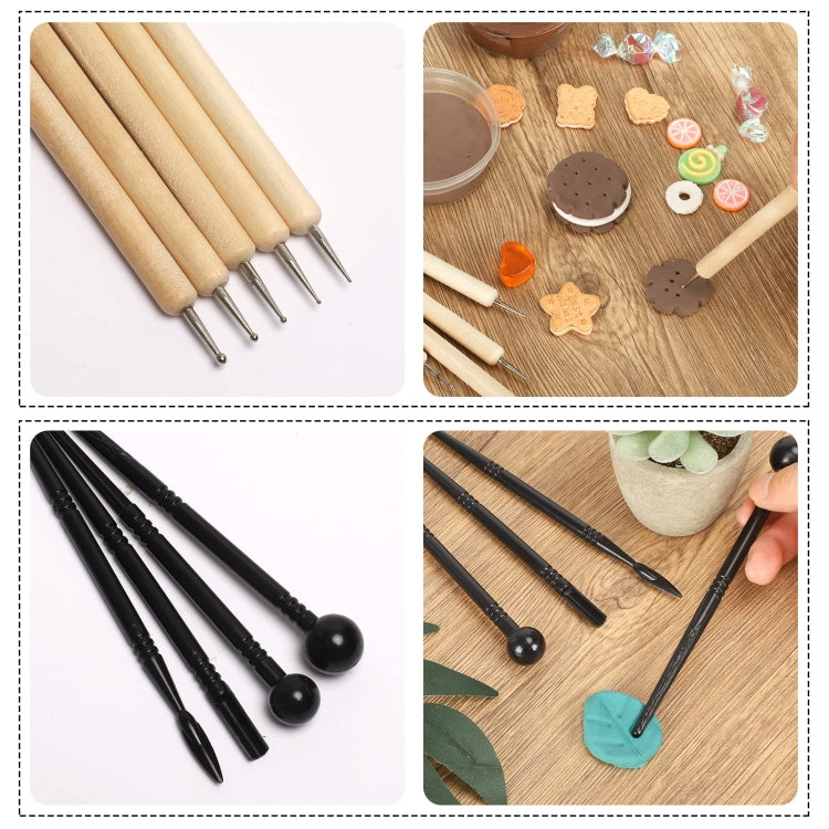 42 In 1 Clay Tools Kit Ceramics DIY Clay Sculpting Tools for Pottery Craft, Baking, Carving - Burin &Cutting Knife by buy2fix | Online Shopping UK | buy2fix