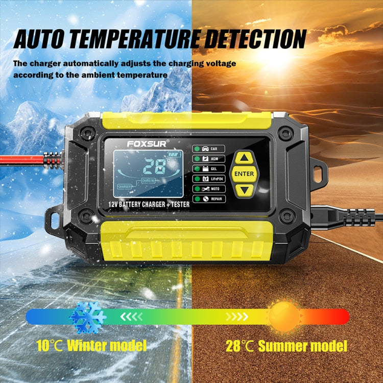 FOXSUR Cars Motorcycles 12V Lithium Cattery Charger With Battery Detection(AU Plug) - Battery Charger by FOXSUR | Online Shopping UK | buy2fix