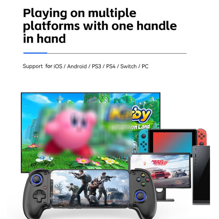 BSP-D10S Wireless Stretch Game Controller With Heat Dissipation Fan for Switch / Android / IOS / PC / PS3 / PS4(Black) - Controller Gamepad by buy2fix | Online Shopping UK | buy2fix