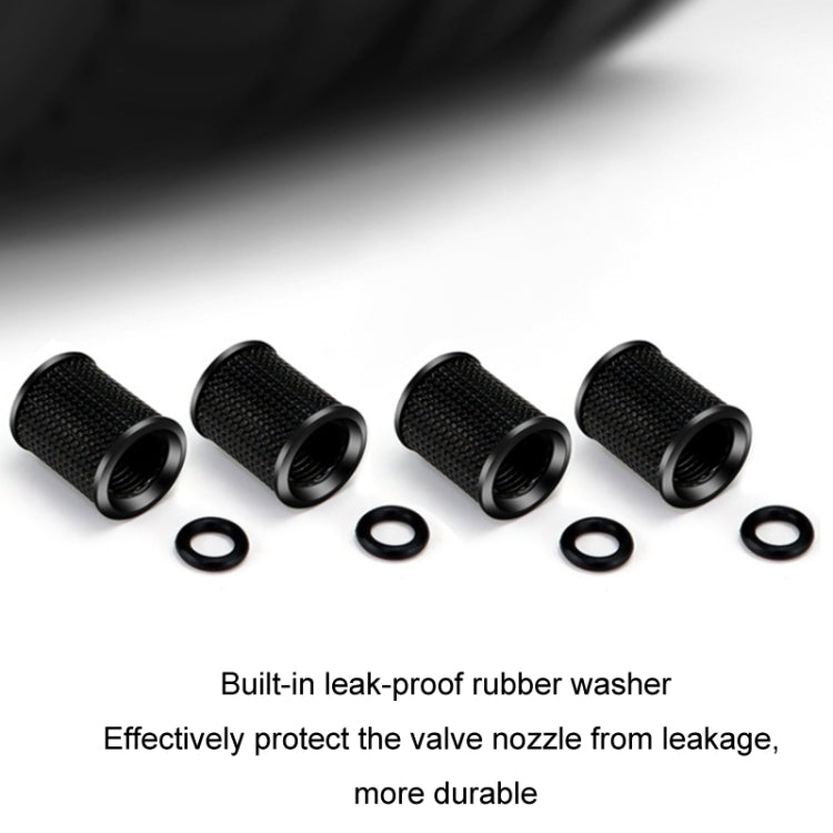 4pcs /Set Zinc Alloy Car Tire Modified Valve Cap(Silver) - Tire Valve Caps by buy2fix | Online Shopping UK | buy2fix