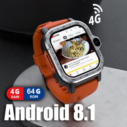 LOKMAT APPLLP 4 MAX 2.02-Inch Android 8.1 Full Network Wifi Card Bluetooth Smart Watch(Silver 64G) - Smart Watches by LOKMAT | Online Shopping UK | buy2fix