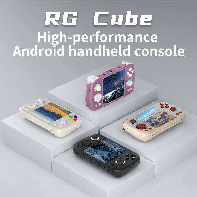 ANBERNIC RG Cube Retro Handheld Game Console With 3.95 Inch Screen T820 CPU Android 13 RGB Light With 256G TF Card(Black) - Pocket Console by ANBERNIC | Online Shopping UK | buy2fix