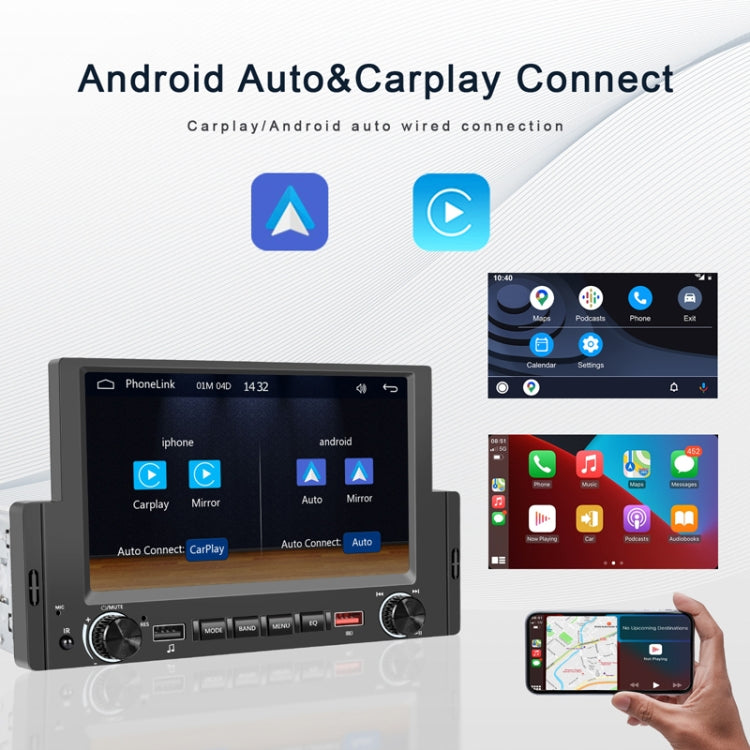 6.2 Inch MP5 Player Single Butt Universal Wired CarPlay Car Monitor, Model: Standard - Car MP3 & MP4 & MP5 by buy2fix | Online Shopping UK | buy2fix