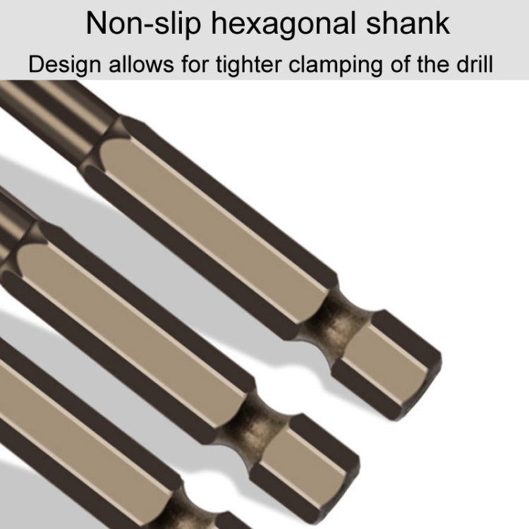 5mm Hexagonal Shank Spiral Flute Cross Alloy Drill Bits Glass Tile Four Edge Drivers - Drill & Drill Bits by buy2fix | Online Shopping UK | buy2fix