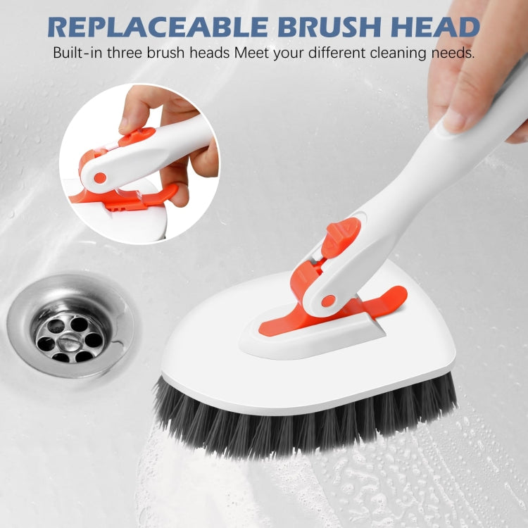 Shower Cleaning Brush With 52 Inch Adjustable Handle Tub Tile Scrubber Brush, Spec: Set 5 - Sponges, Cloths & Brushes by buy2fix | Online Shopping UK | buy2fix