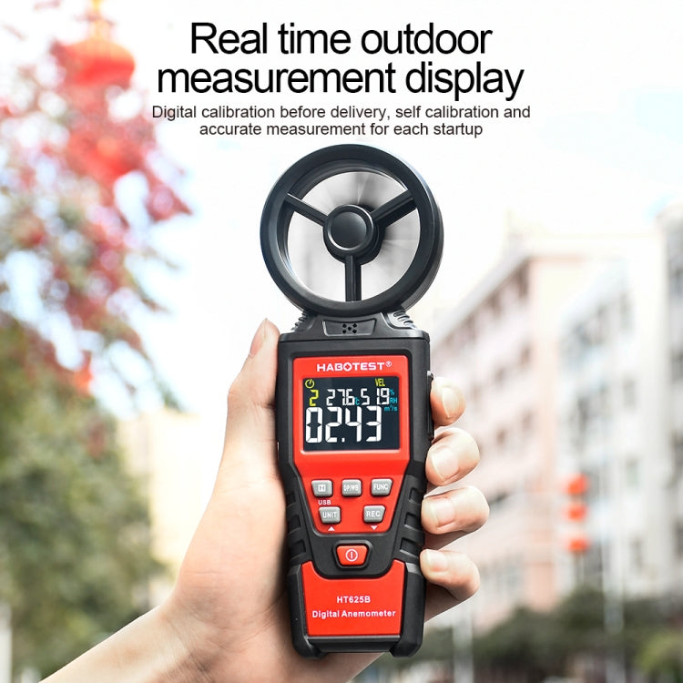 HABOTEST Handheld High-Precision Digital Anemometer With USB(HT625B) - Tachometers & Anemometer by HABOTEST | Online Shopping UK | buy2fix