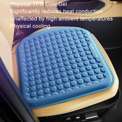 HELLOLEIBOO Car Gel Ice Cushion Four Seasons Universal Breathable Seat Cushion, Color: Cushion+Backrest Double Layer Blue - Seat Accessories by HELLOLEIBOO | Online Shopping UK | buy2fix